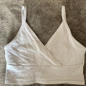 Brandy Melville v-neck tank top white